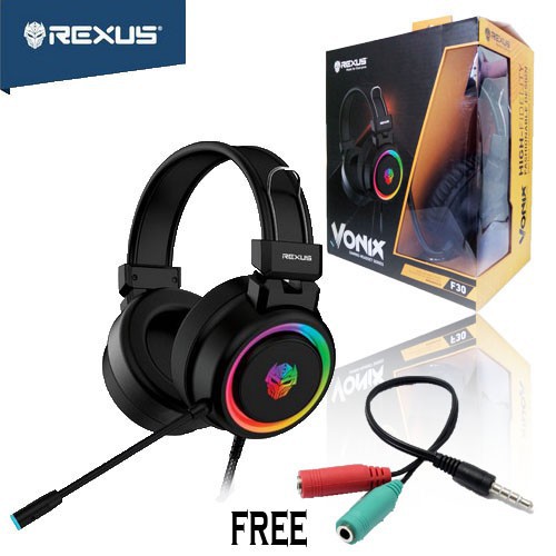 Trend-Rexus Headset Gaming Vonix F30 FREE Splitter PLUS OTG konektor TERMURAH