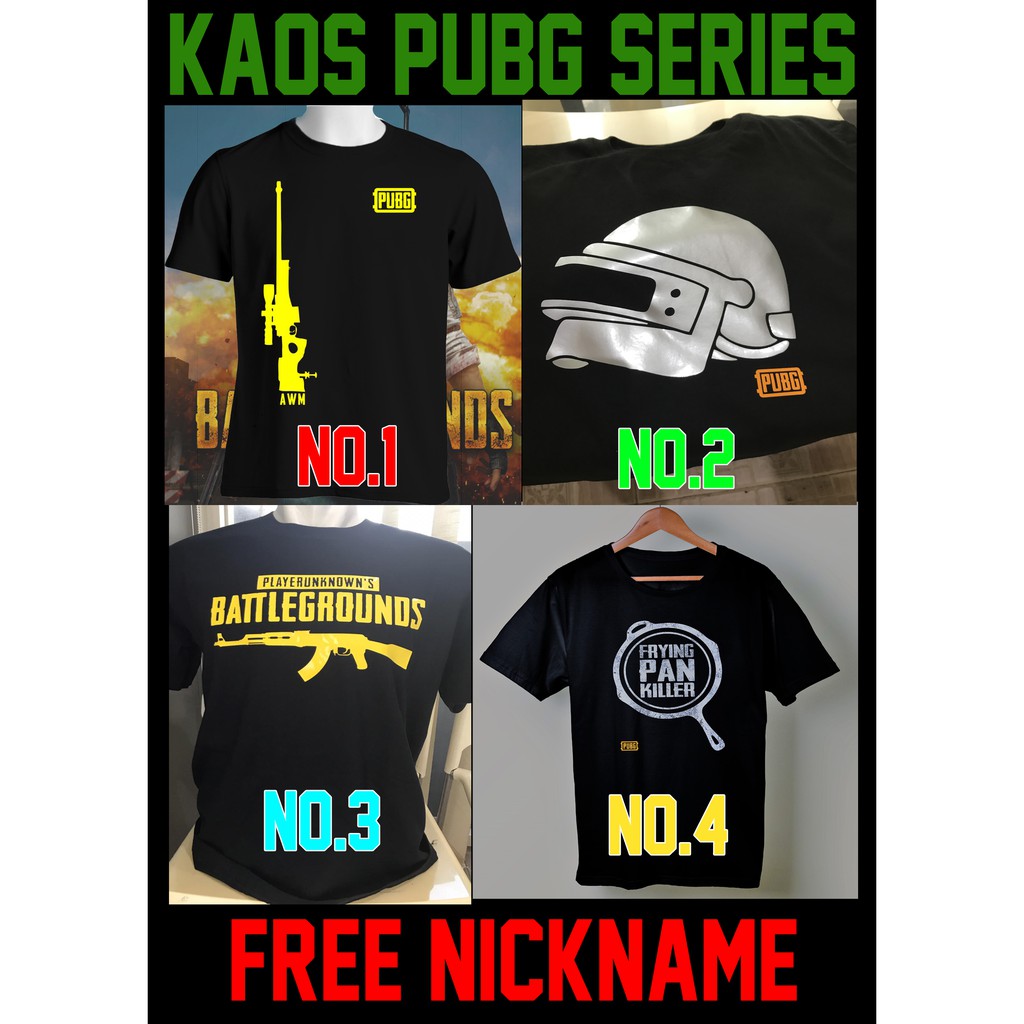 KAOS PUBG FREE NICKNAME Shopee Indonesia