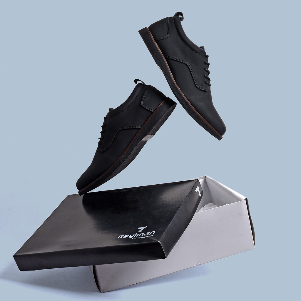 Sepatu Kasual REYLMAN BRIDGE BLack/Brown Series | Ori Sepatu Formal  Oxford