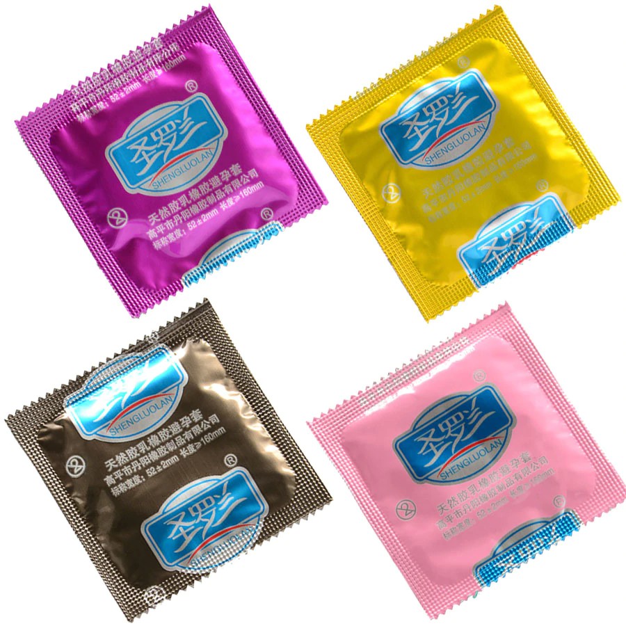 24Pcs/Lot 4 In 1 Condoms Smooth G spot Thread Tight 4 Styles Contraceptive Condoms Adult Sex Toys
