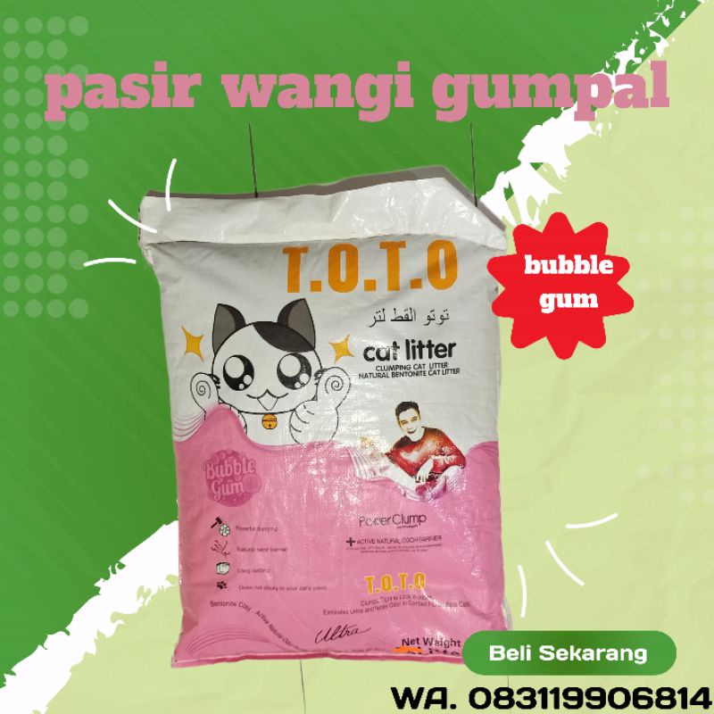 toto pasir kucing gumpal wangi 10 lt