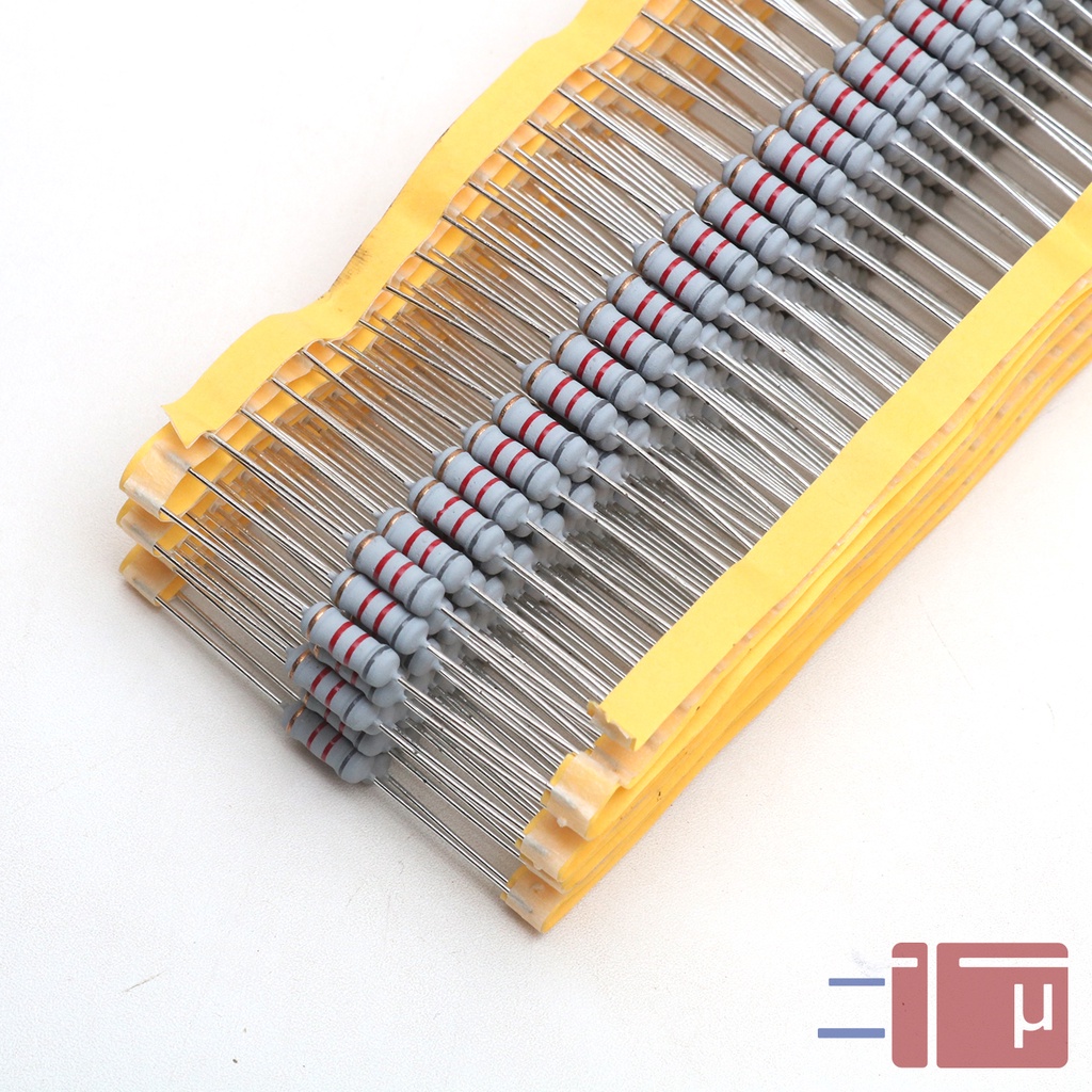 x10 Resistor 8K2 8.2K 1W Metal Oxide 5% Taiwan Kaki Tembaga