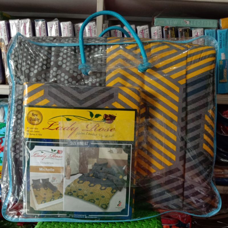 Bedcover LadyRose 180x200 tebal Dakron lady rose