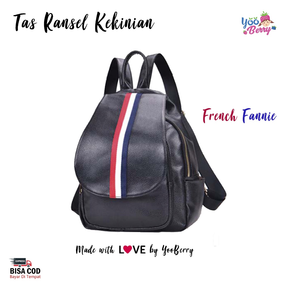 YooBerry Tas Ransel Backpack Wanita Impor French Fannie Gaya Korea Berry Mart