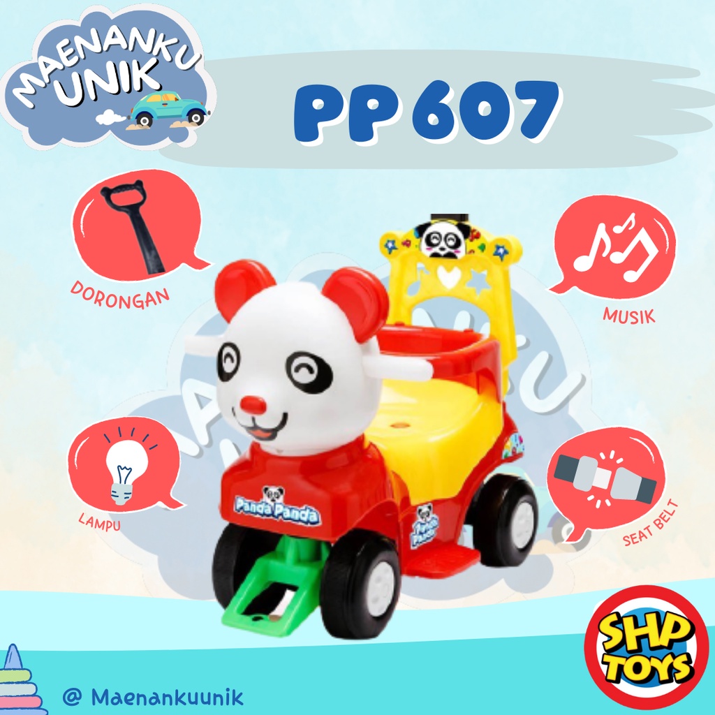 Mainan Anak Mobil Mobilan duduk dorong Panda PP 607 - SHP Toys Maenan panda pan-pan