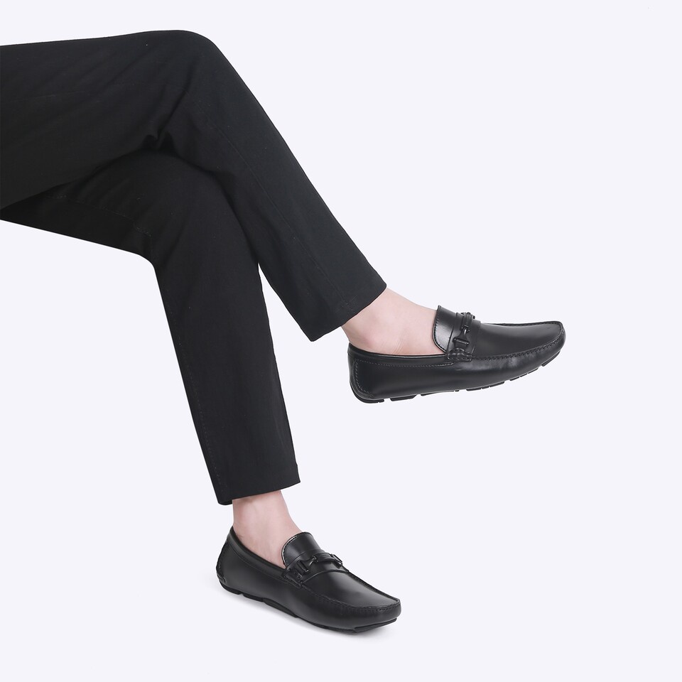 EM79 SEPATU SLIP ON EVERBEST PRIA ORIGINAL SEMI FORMAL KULIT ORI HITAM