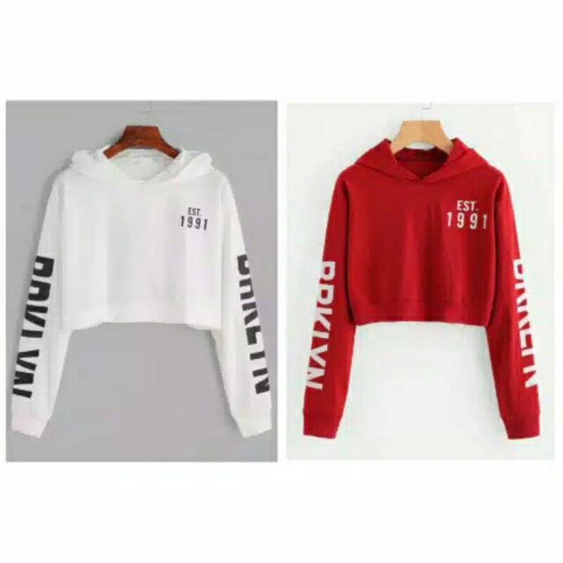 DNj - SWEATER HOODIE CROP EST 1991 BRKLYN
