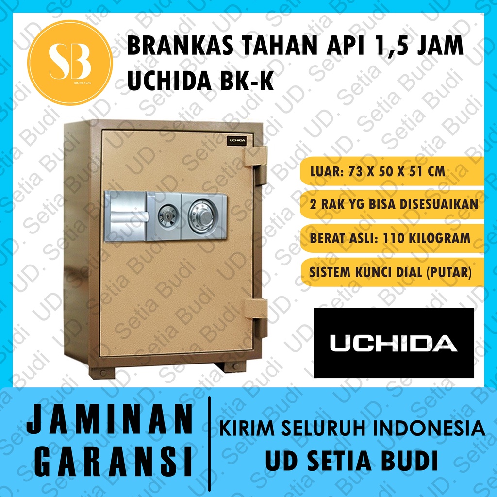 Brankas Tahan Api 2 Rak Non-Alarm Uchida BKK