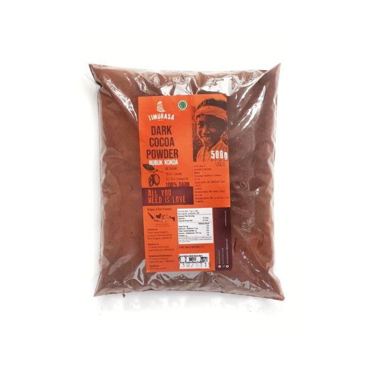 Timurasa Dark Cocoa Powder 500gr - Bubuk Kakao Hitam - Coklat Bubuk