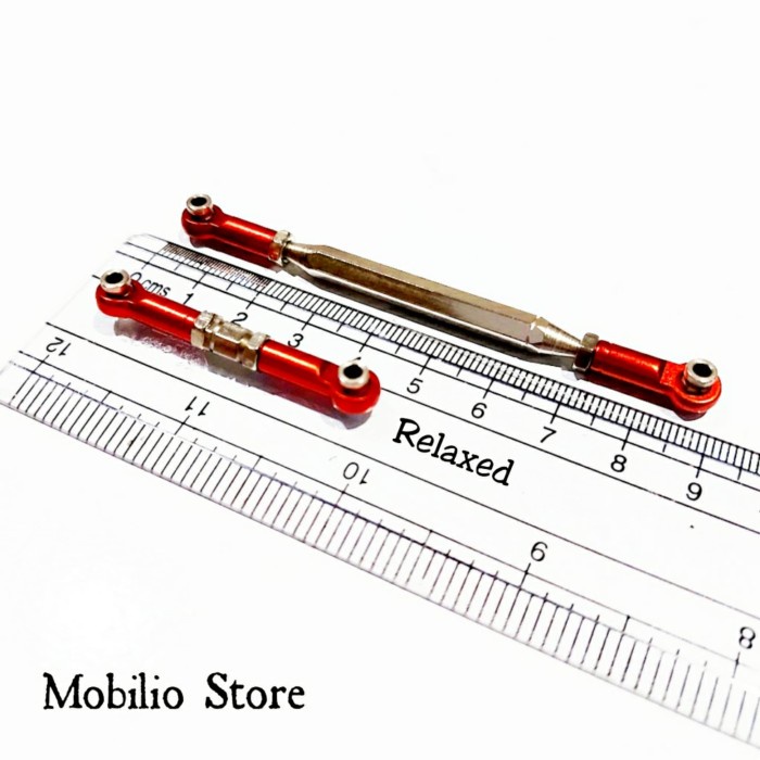 Upgrade Part - Adjustable Steering Link Rod Universal Rc MN WPL - Red