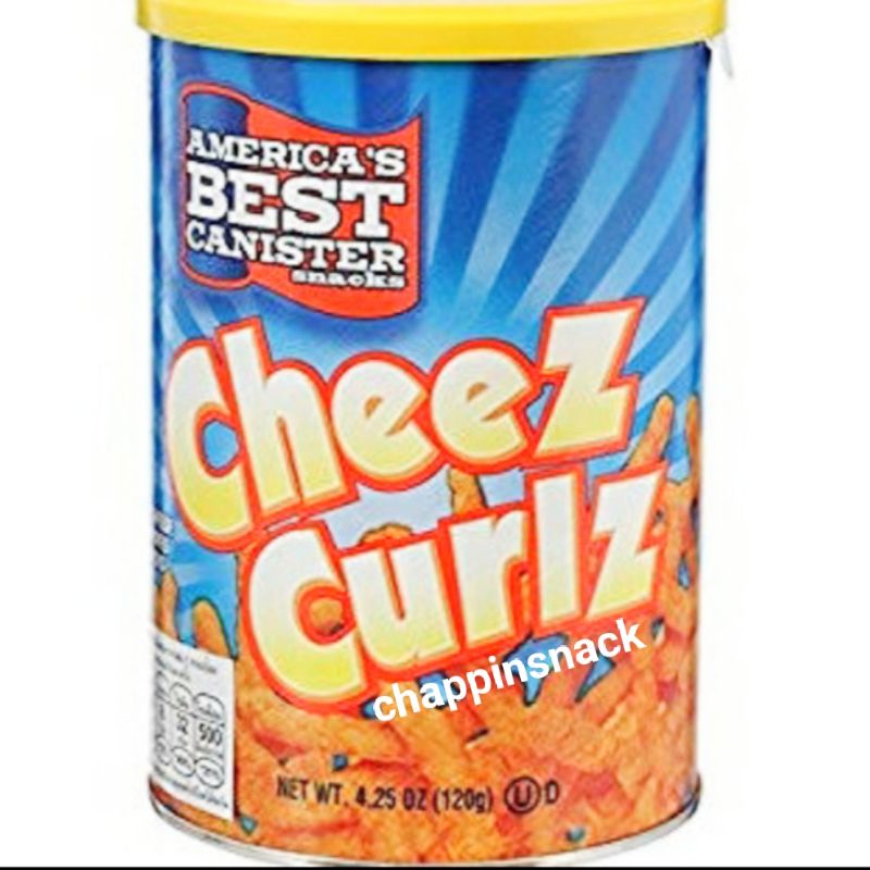 

Cheez curlz American best canister snack cemilan import cheese curls america