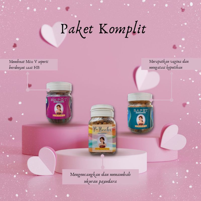 PAKET KOMPLIT PERAWATAN MISS V DAN PAYUDARA PIL PERAWAN JAMU MADURA