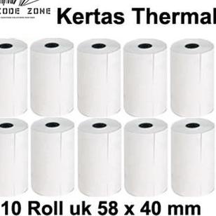 

オ Kertas Struk Thermal Paper / POS Mobile Printer - EDC VSC 58x40mm -13 Terlaris