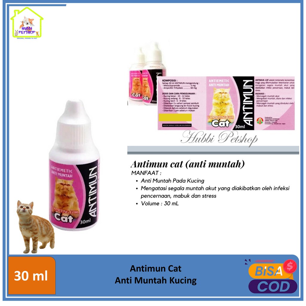 ANTIMUN CAT 30ml - Obat Anti Muntah Kucing Ampuh