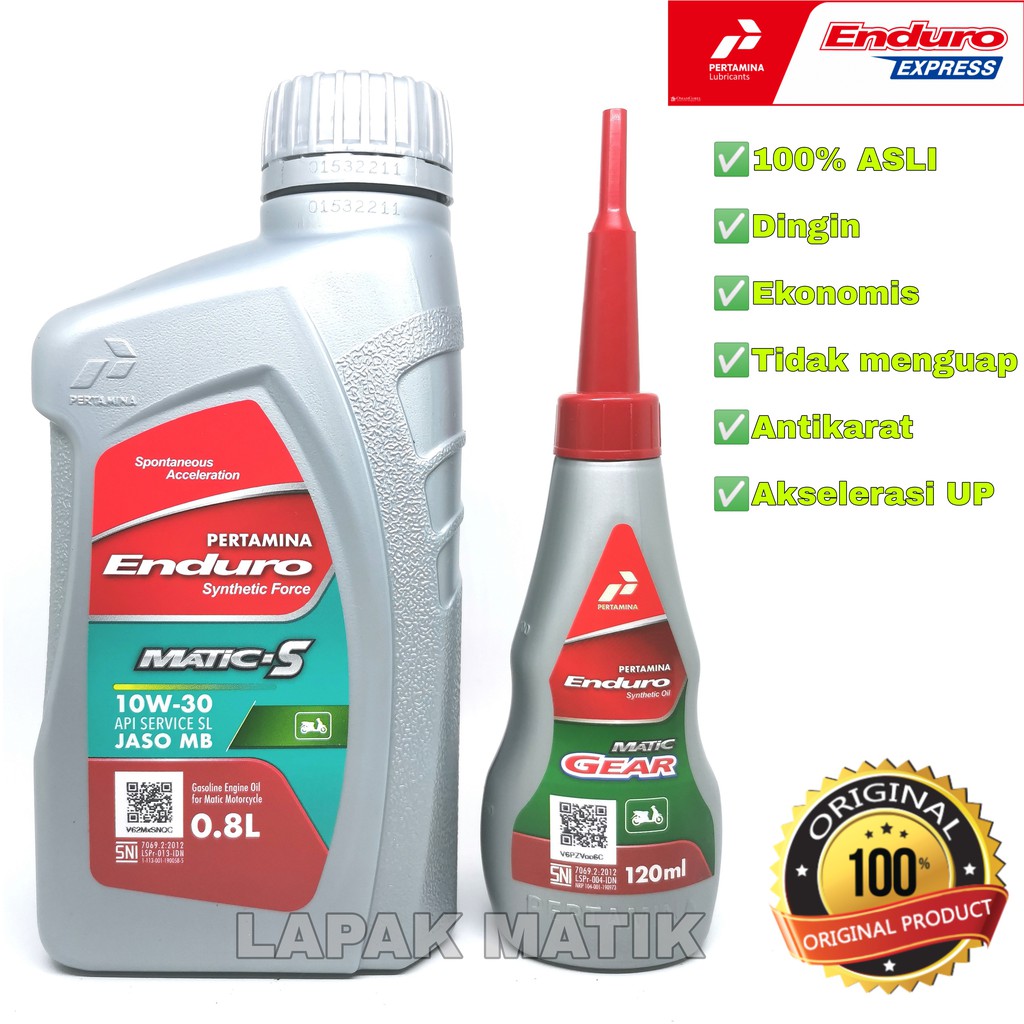 Oli Motor ENDURO MATIC S ORIGINAL PERTAMINA 800ML