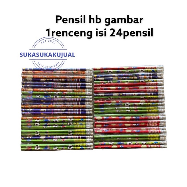 

(24pcs)pensil HB gambar