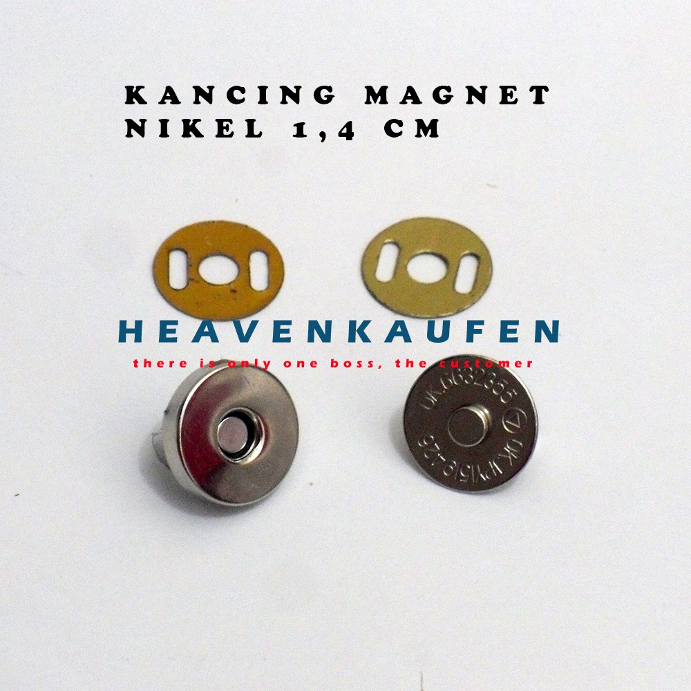 Kancing Magnet 1,4 cm Nikel