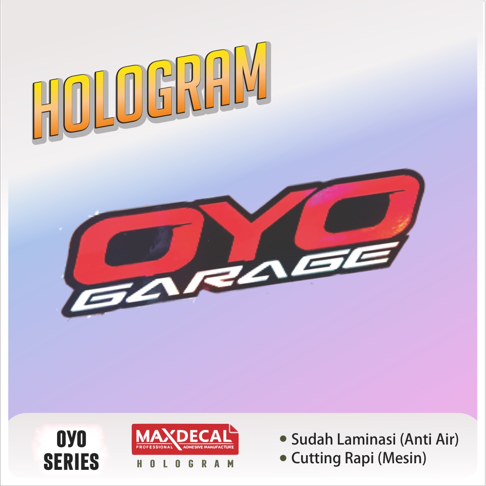 Sticker OYO GARAGE Print Bijian/ Stiker Kata Kata Viral/ Stiker Racing/ Sticker Motor/ Stiker Sponso