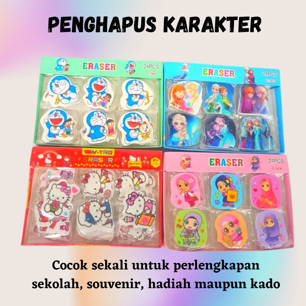 

PENGHAPUS BERANEKA MOTIF KARAKTER / ERASER PENSIL / PENGHAPUS KARAKTER LUCU