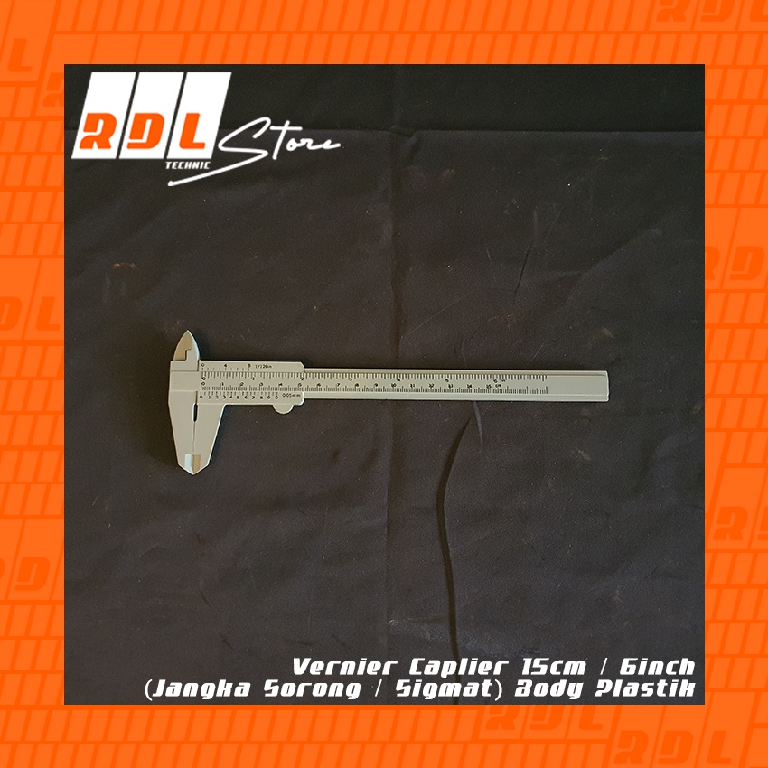 

Vernier Caplier 15cm / 6inch (Jangka Sorong / Sigmat) Body Plastik