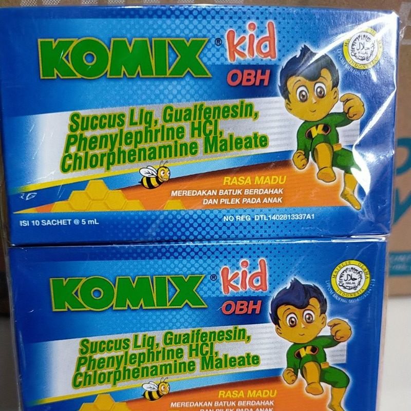 Komix Kid OBH rasa madu(10 sachet)