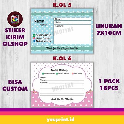

stiker kirim olshop - stiker terimakasih - stiker label pengiriman