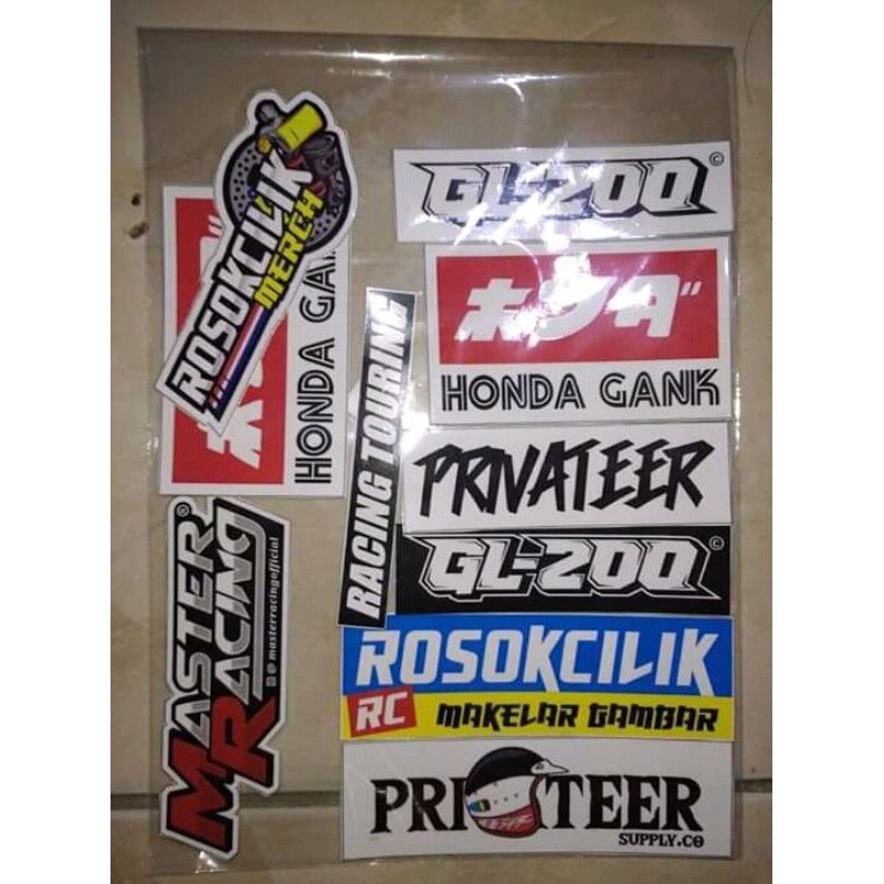 Stiker Pack Honda Gank, Privateer, Rosok Cilik, GL 200