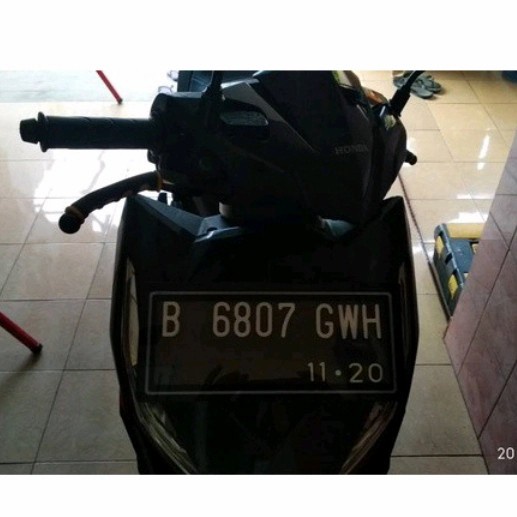 Dudukan / Tempat / Cover Plat Motor Tutup Akrilik (Per set)