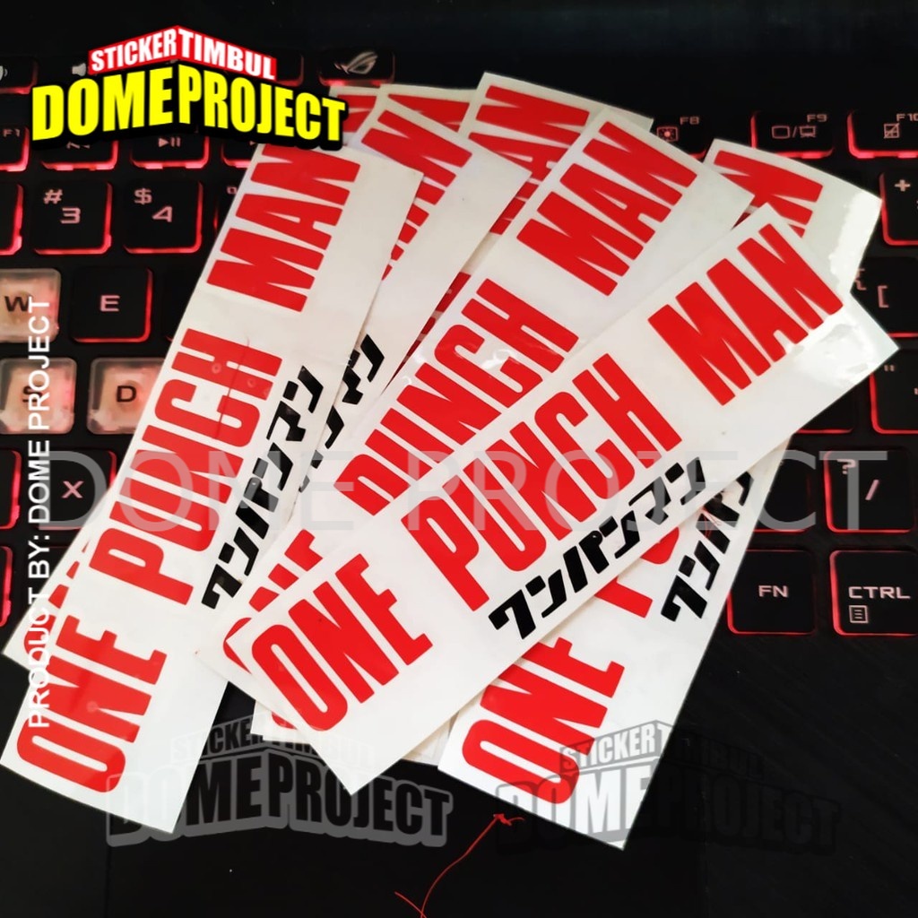 [PROMO BUY 3 GET 1] ONE PUNCH MAN STIKER CUTTING AKSESORIS BODY MOBIL DAN KACA MOBIL