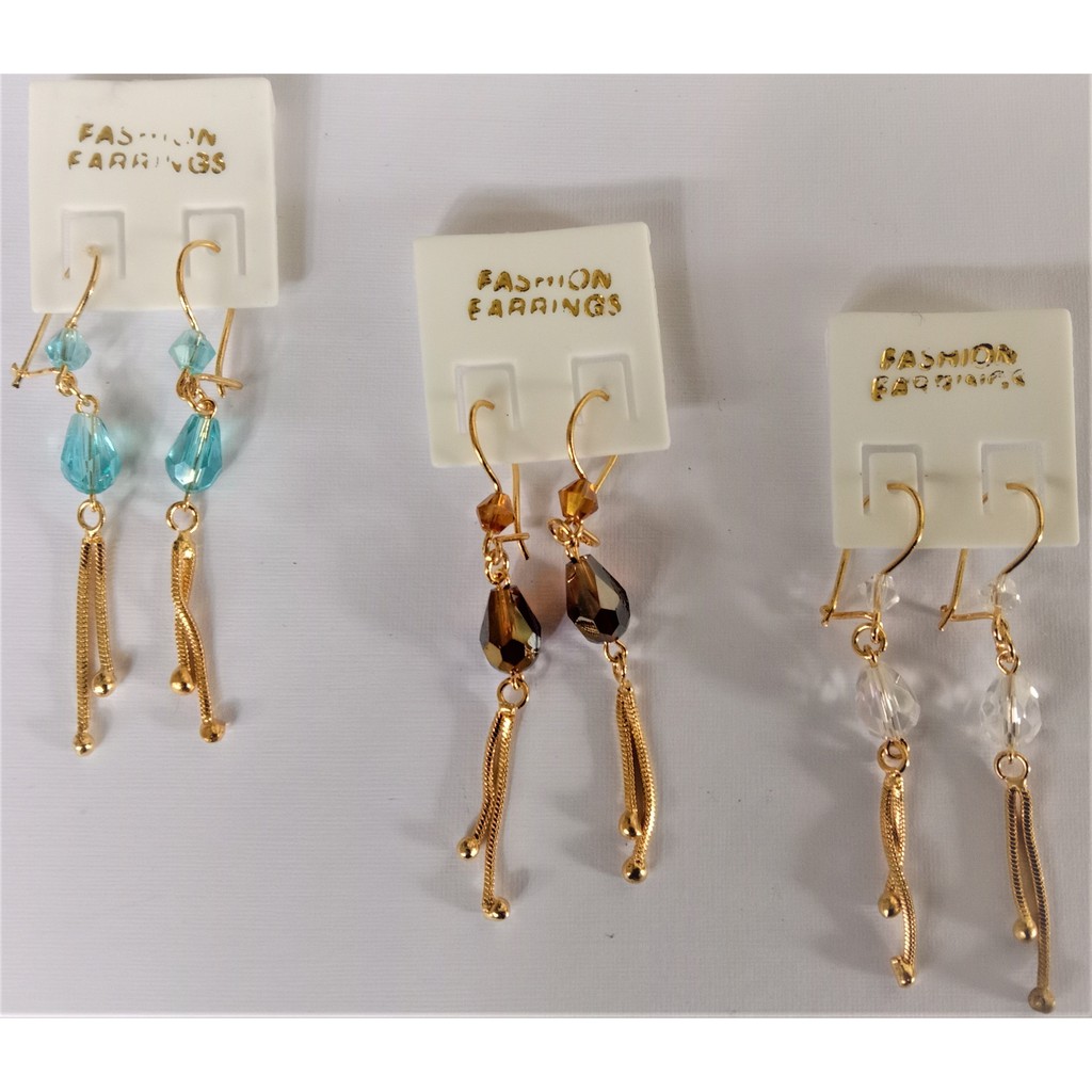 Anting Gantung Emas Panjang Imitasi