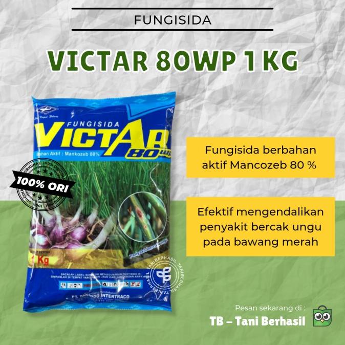 *****] Fungisida Victar 80WP 1 Kg, Obat Penyakit Bercak Ungu Bawang Merah