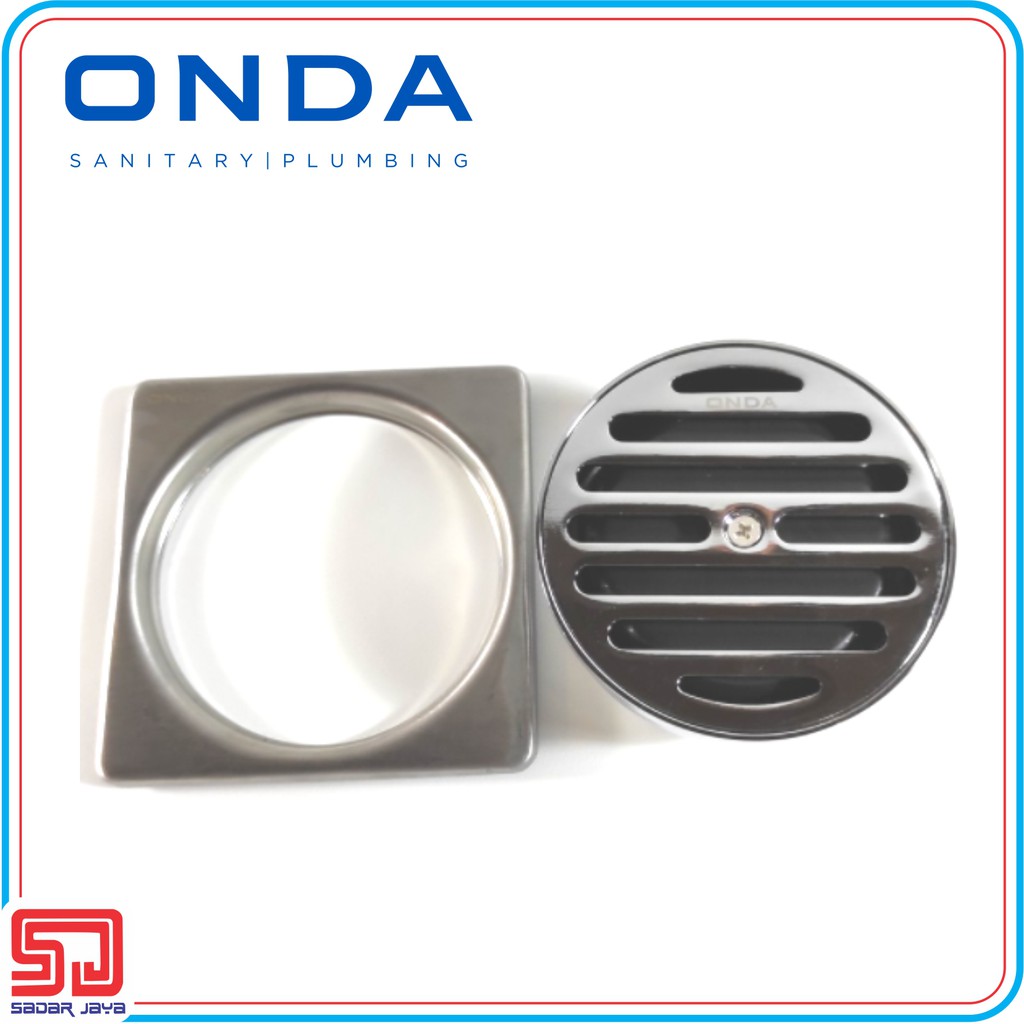 ONDA FLS 12 + Frame Square Saringan Pembuangan Air Got / Floor Drain 2&quot;