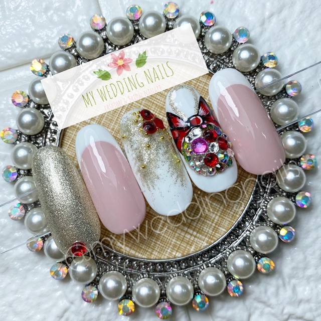 Nailart Fakenails Kuku Palsu Natal Christmas Nail art Handmade 100%