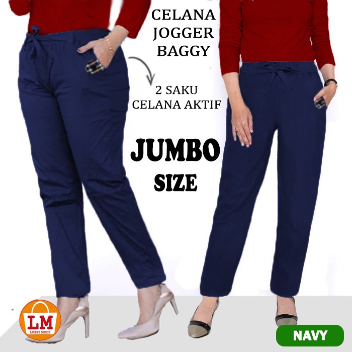 TERMURAH TERLARIS TERBARU Celana Jogger Wanita Baggy Pants JUMBO &amp; STANDAR LMS 07541 07544 07547 07550