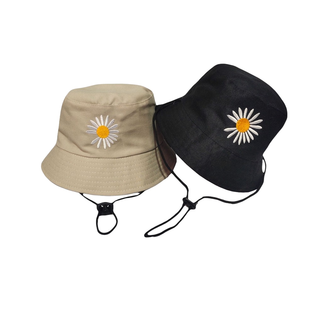 Topi Anak Perempuan Laki Laki Cowok Cewek 2 3 4 5 6 7 8 Tahun Bucket Hat Anak 1 FFD  OOTD Fashion Anak Cowo Cewe Kecil Umur Balita Kado Kids Aksesoris Kepala Anak Lucu 1-KREM HITAM TALI