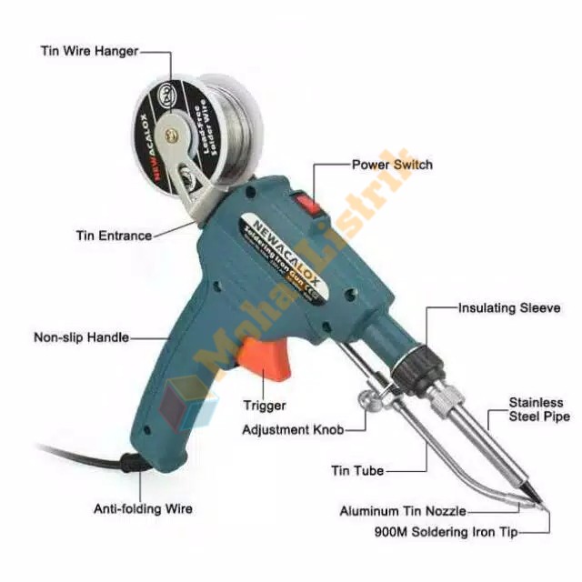 Solder Otomatis Tin Gun 60W Automatic Tin Soldering Gun