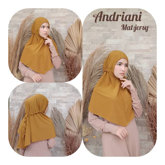 Hijab andriani kerut mukenah tali kriwil