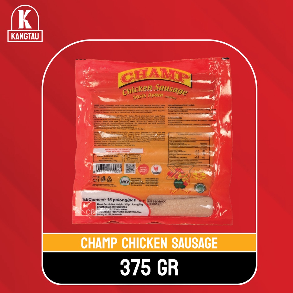 

Champ Chicken Sausage 375GR