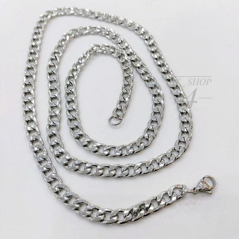 Kalung Rantai Pria Keren Titanium Panjang 75cm
