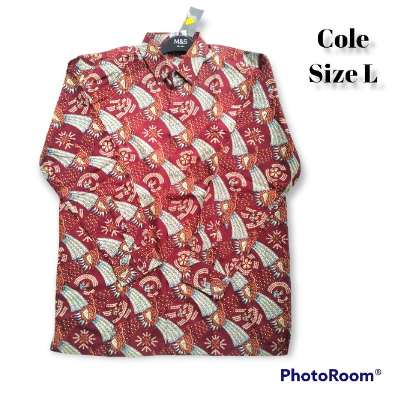 Kemeja Batik Pria cole lengan panjang