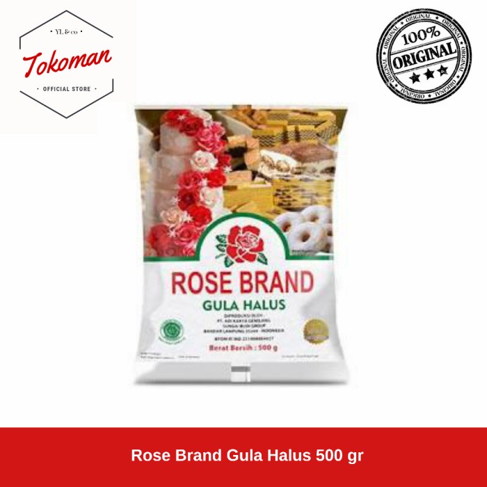 

Ht662D Rose Brand Gula Halus 500Gr / 500 Gr Icing Sugar Ht5H