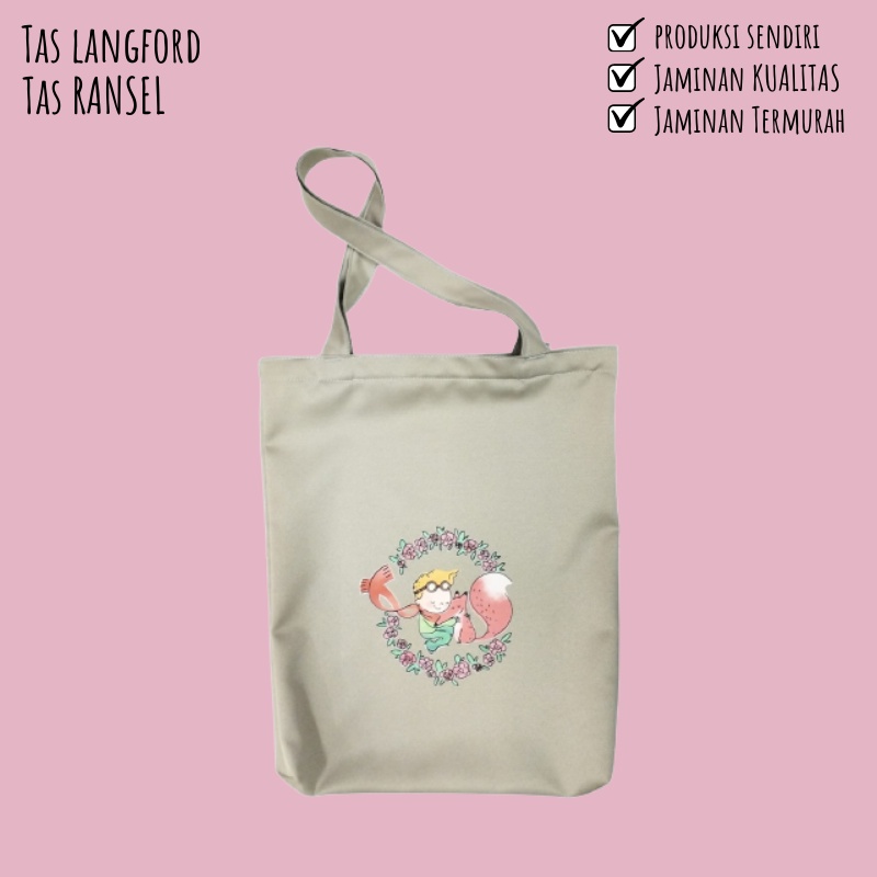 Tas Tote bag Little Prince Art Tas Tangan Cantik Imut Tas Bahu Tas Tangan Wanita Belanja Kasual Elegan Wanita Kekinian