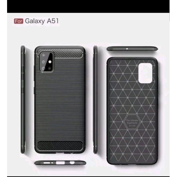 Soft Case Samsung A01 CORE A11 A21 A21S A31 A51 A71 A2 CORE | Rugged Armor Case / Ipaky Case Carbon