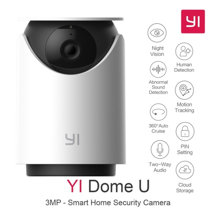 Xiaoyi YI Dome U 3MP IPCAM / IP Camera Wifi Garansi Resmi