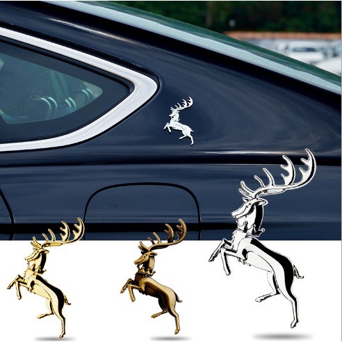 Tempelan Stiker Emblem Mobil Chorme EMPEROR DEER