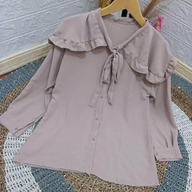 RIRI BLOUSE/BLOUSE CRINKLE AIRFLOW Fashion Wanita Dewasa Masa Kini