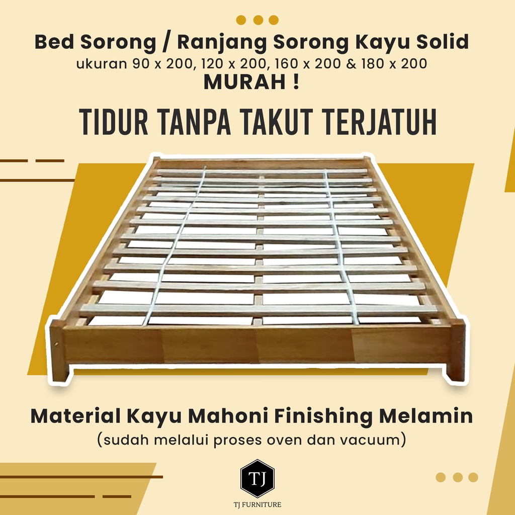 Ranjang kayu / Bed Sorong / Divan sorong / Divan kayu Ranjang sorong kayu solid uk 180x200 murah