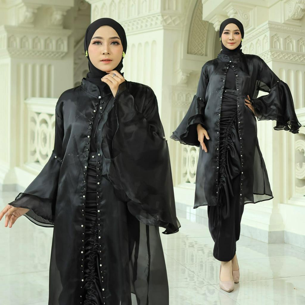 SET ROK LILIT DAN CARDI BELLE FASHION PAKAIAN WANITA 2IN1 MS