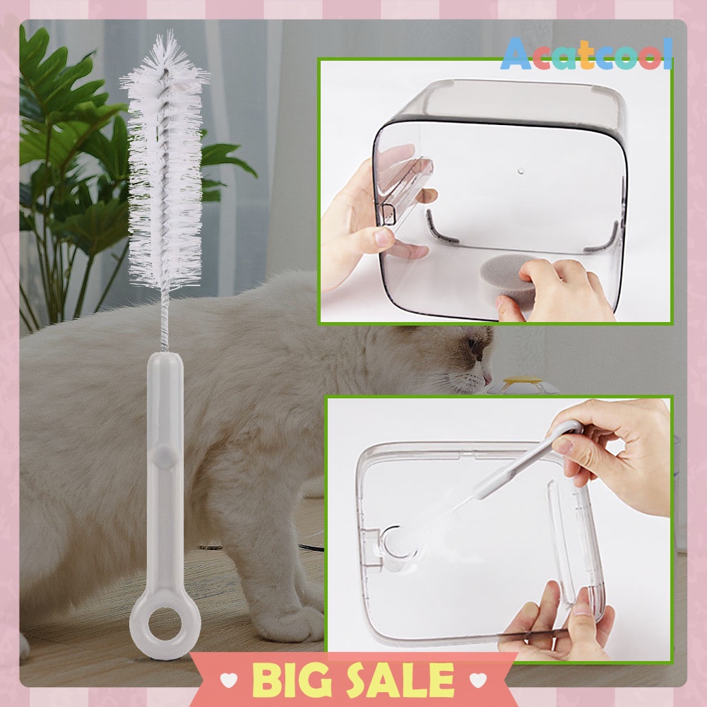 Pet Cleaning Brush Sponge Set Portable Dog Drinking Fountain Bottle Cleaner