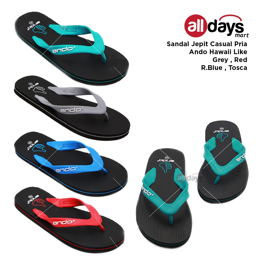 Ando Sandal Jepit/FlipFlop Pria Hawaii Like Size 38-42